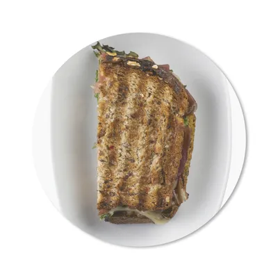 Produktbild von MuchoWow® Mauspad Mousepad Teller mit verbranntem Toast 20x20 cm - Mousepads - Maus Mat - Pad - Mausunterlage - Schreibtischmatte