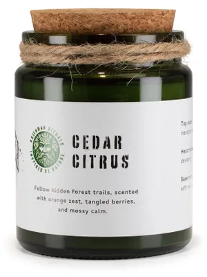 Imagen del producto de Vela de soja Greenman Woodwick - Cedro y Cítricos