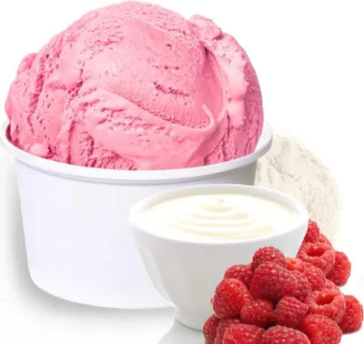 Produktbild von Joghurt Himbeere Low Carb Eis Pulver Vegan Zucker-, laktosefrei 1 kg