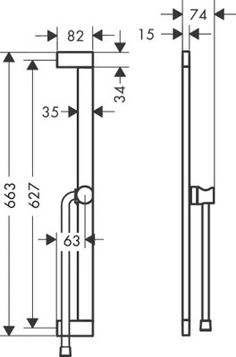 Obrázok produktu pre HANSGROHE 24402700 Brausestange Unica S Puro 650 mm