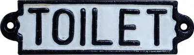 Produktbild von Nostalgie Türschild Schild Toilet Toilette Gäste WC 16cm Eisen Antik-Stil