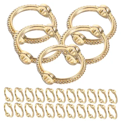 Produktbild von 50 Stück Runde Metallperlenrahmen 13mm Goldfarben 14k Vergoldet Selbstgemacht Schmuckzubehör Für Armband Halskette Fußkettchen