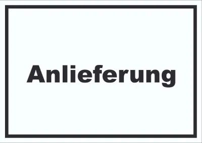 Produktbild von Anlieferung Schild mit Text Annahme waagerecht A5 (148x210mm)