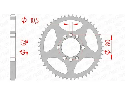 Produktbild von AFAM Kettenrad Stahl Standard - 428