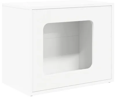 Obrázok produktu pre vidaXL Domček pre mačky Biely 51 x 30 x 42 cm Materiál na báze dreva