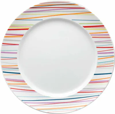 Image de Thomas Sunny Day Assiette à déjeuner, Assiette à gâteau, Assiette, Porcelaine, Sunny Stripes / Rayures multicolores, Lavable en machine, 22 cm, 10222