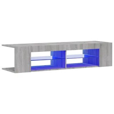 Produktbild von vidaXL TV-Schrank mit LED-Leuchten Grau Sonoma 135x39x30 cm