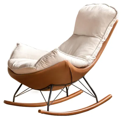 Schommelstoel Coconform, Buchenholz/Metall, abnehmbares Kissen, 93x115x94 cm