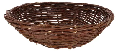 Image de Nid pour chouettes en osier - Marron - D 42 x H 13,7 cm