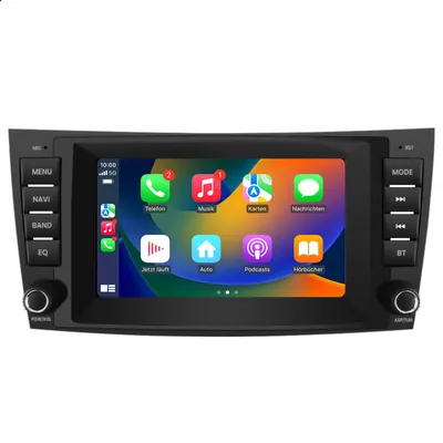 Produktbild von 2k Display Android Radio 128GB für Mercedes-Benz E-Klasse W211 2002–2009 Carplay Android Auto Navi 4G LTE Bluetooth DAB+ Rückfahrkamera Lenkradsteuerung