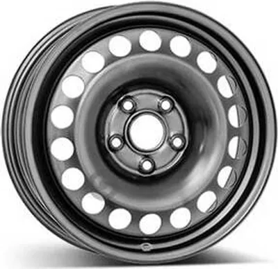 Productafbeelding van 16-inch stalen velg ALCAR, 16" x 6.5", 5x112 boutgaten, ET48, naafgat 57.00mm, zwarte velg
