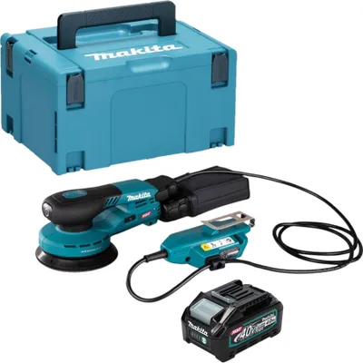 Produktbild von Makita BO 001 CGM101 Akku Exzenterschleifer 40 V max. 125 mm 5,0 mm Hub Brushless + 1x Akku 4,0 Ah + Makpac - ohne Ladegerät
