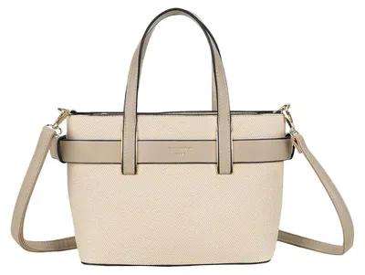 Immagine prodotto di Gallantry, borsa shopper da donna in tessuto goffrato con doppio manico, beige
