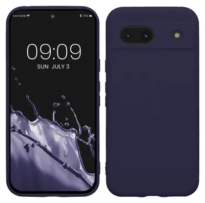 Produktbild von kwmobile Handyhülle für Google Pixel 8a Hülle - weiches Handy Silikon Case - Schutzhülle Cover - Deep Ocean
