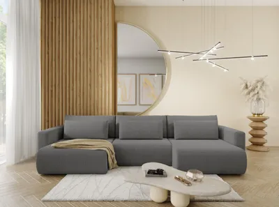 Produktbild von Intenso Ecksofa Sofa U Form Bettkasten Schlaffunktion "CURIOO U", Dunkelgrau