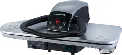 Produktbild von 80HD-S Silber 2600 Watt Hochleistungs-Dampfbügelpresse 81 cm von Speedypress (+ Eisenaufsatz, Filter und Abdeckung)