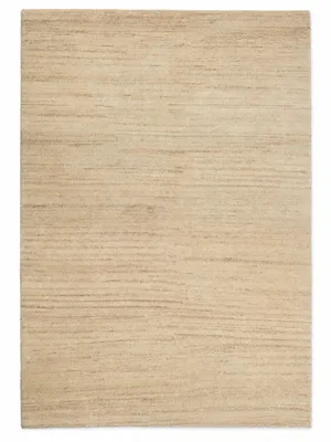 Produktbild von SAVANA Wollteppich 200 × 140 cm – Beige/Cream – 80 % Schurwolle & 20 % Wolle – hochwertige, dichte Fasern – weich und zeitlos, KI-generiertes Bild