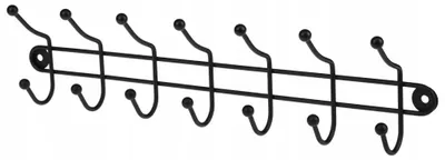 Immagine prodotto di Appendiabiti da parete nero 41,5x11 cm