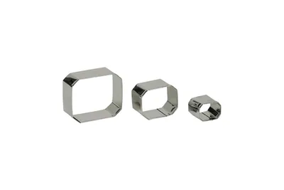 Produktbild von Ausstechform Dessertring Teigausstecher Garnierausstecher Octagon 3er Set Edelstahl
