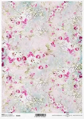 Produktbild von ITD Reispapier Decoupage Bastelpapier Softpapier Serviettentechnik, Blumen R1668