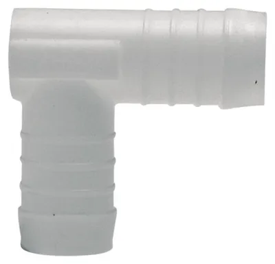 Obrázok produktu pre Koleno 90°, priemer 8 mm, dĺžka 30 mm, odsadenie 5,6 mm, pre PVC kvapkacie potrubie