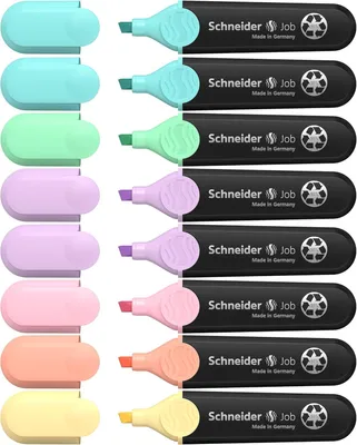 Zdjęcie produktu dla Schneider 50-115090 6 + 2 GRATIS: Schneider Job Textmarker farbsortiert, 6 St. + GRATIS 2 St.