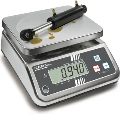 Produktbild von KERN & SOHN IP-geschützte Tischwaage, 6 kg, Edelstahl, Edelstahl, LCD, 2,5 cm, 233 mm