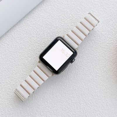 Produktbild von Für Apple Watch Series 11 10 42mm / 9 8 7 41 / 6 SE 5 4 40 / 3 2 1 38mm Keramik Stahl Armband