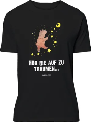 Produktbild von Mr. & Mrs. Panda Größe M T-Shirt Bär Träume - Schwarz - Geschenk, Teddy, Traum, Herren, Shirt, Tshirt, mit Spruch, Träumen, Traumdeutung