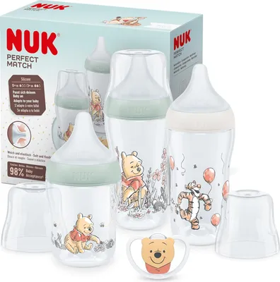 Produktbild von NUK Perfect Match Disney Winnie Pooh Set, beige & mint