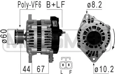 Produktbild von ERA 210845A Lichtmaschine Generator LiMa 100A 14V für OPEL Corsa D Schrägheck (S07) ZAFIRA B (A05) Meriva A (X03) Astra H Caravan (A04) Meriva B
