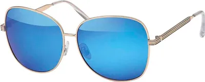 Produktbild von Gil Sonnen Brille Designer Piloten Herren Sonnenbrille mit Kunstoffrahmen 30416 Blau Gold