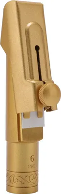Produktbild von Altsaxophon-Mundstück mit Kappe aus Messing, Metall, Saxophon für Profis und Anfänger, Größe 6