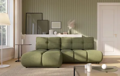 Produktbild von Masseno Ecksofa CORSO L-S mit Schlaffunktion L-Form, Sofa mit Bettkasten, Wohnzimmersofa, Couch, Soffa, Bettsofa, Couchgarnitur- Grün, NOW OR NEVER 38