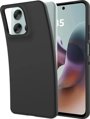 Image de Cazy Coque compatible avec Motorola Moto G56 Coque en Silicone – Coque Flexible – Noir