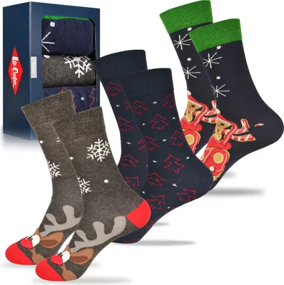 Immagine prodotto di 3 paia di calze natalizie Lee Cooper come regalo di Natale 35-38