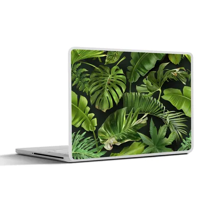 Produktbild von MuchoWow® Laptop Aufkleber Sticker Cover Muster - Tropisch - Blätter - Jungen - Mädchen - Kinder - Kind 36.5x27.5 cm - Laptop-Sticker