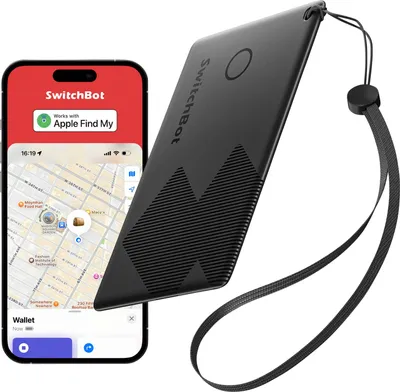 Produktbild von Geldbörsen-Tracker-Karte, NFC-kompatibel, Verlust-Benachrichtigung, Schwarz