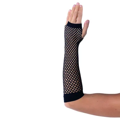 Produktbild von 80er Jahre Netz Handschuhe Schwarz Party Karneval Kostüm Zubehör
