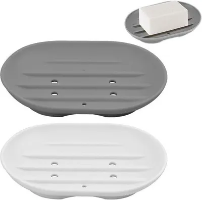Image de Lot de 2 porte-savons souples antidérapants