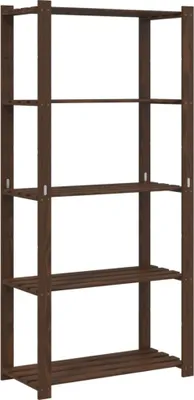Produktbild von vidaXL Lagerregal mit 5 Böden Braun 80x38x170 cm Massivholz Kiefer