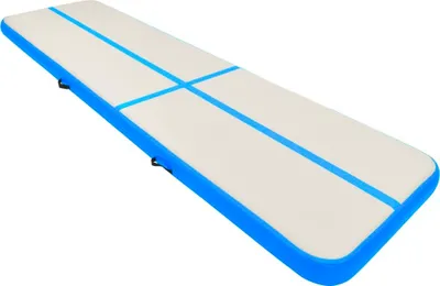 Produktbild von vidaXL Aufblasbare Gymnastikmatte mit Pumpe 800x100x15 cm PVC Blau
