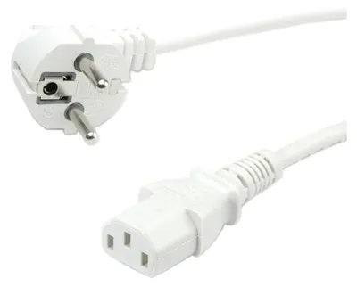 Imagen del producto de ROLINE GREEN, cable de alimentación, conector IEC recto, blanco, 0,8 m