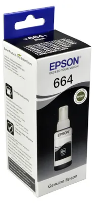 Produktbild von Epson 664 Ecotank Black ink bottle (70ml), Original, Schwarz, Epson, EcoTank L555 EcoTank L355 EcoTank ET-4550 EcoTank ET-4500 EcoTank ET-3600 EcoTank ET-2650 EcoTank..., 70 ml, Grau