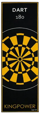 Produktbild von Dart Darts Teppich Dartteppich Dartmatte Steeldart Kingpower-273 x 80 cm, Gelb, Oche, Bodenschutz, Dartpfeile, Dartboard, Zubehör, mit Abwurflinie, Dartscheibe, Schutz, Gummi