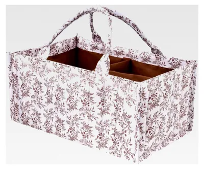 Produktbild von Wickeltisch Organizer, Faltbarer Baby Organizer Korb, Windeltasche mit Herausnehmbaren Fächern und Tragegriffen, Baumwoll Aufbewahrungskorb für das Kinderzimmer, Windelkorb Organizer für die Wickelstation