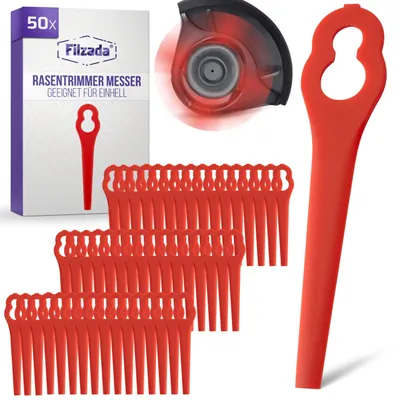 Produktbild von Filzada® 50x Rasentrimmer Messer geeignet für Einhell Trimmer Ersatzmesser