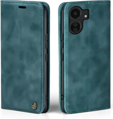 Produktbild von Handy Hülle für Xiaomi Redmi 13C Klapphülle Bookcase Flip Cover Handy Tasche Etui Farbe: Petrol
