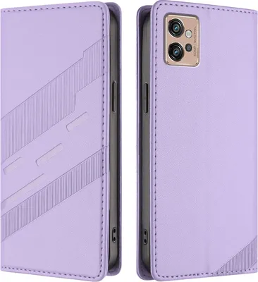 Obrázek produktu pro Pouzdro pro Motorola Moto G32,Polyuretankožené peněženkové pouzdro s přihrádkou na karty a funkcí stojánku Violett