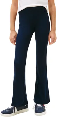 Produktbild von Tommy Hilfiger Essential Ribbed Extra Slim Flared Leggings, Leggings, Kind, Dunkelblau, 10Y, Baumwolle, Elasthan, 1 Stück(e)